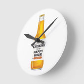 カヤックは私の幸せな時間だ ラウンド壁時計 (傾斜)