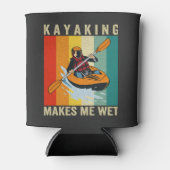 カヤックは私をウェットカヌーおもしろいヴィンテージレトロ 缶クーラー (正面)