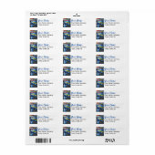 カヤックをテーマにしたパーソナライズされた差出人住所ラベル ラベル (フルシート)