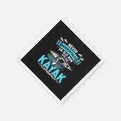 カヤックを持った老人 スタンダードカクテルナプキン (角)