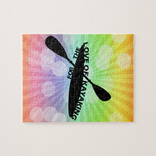 カヤックを漕ぐことの愛のため ジグソーパズル (横)