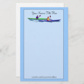 カヤックを漕ぐ文房具 便箋 (正面/裏面)