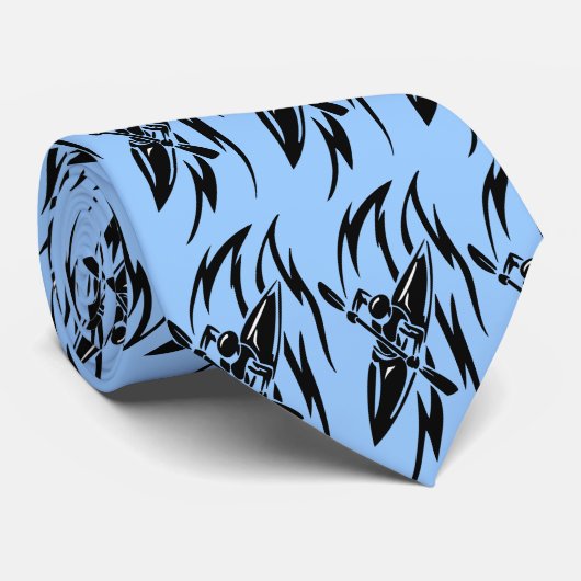 カヤックを漕ぐ極度なスポーツの写実的なタイ ネクタイ (ロール)