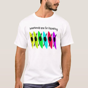 カヤックを漕ぐTシャツおよび帽子 Tシャツ