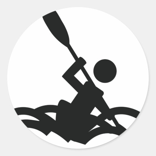 カヤックアイコン ラウンドシール (正面)