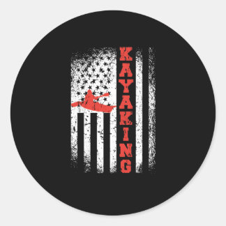 カヤックアメリカ国旗カヤック愛国的USAカヌー ラウンドシール