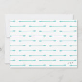 カヤックアモダンクアブルー文パーソナライズされた房具 ノートカード (裏面)