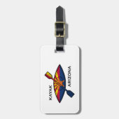 カヤックアリゾナ州旗 ラゲッジタグ (正面縦)