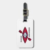 カヤックアーカンソー州旗 ラゲッジタグ (正面縦)