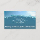 カヤックインストラクターまたはトリップガイド 名刺 (裏面)