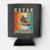 カヤックエンタスサストおもしろいカヌーヴィンテージレトロ 缶クーラー (正面)