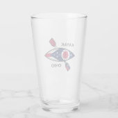 カヤックオハイオ州旗 タンブラーグラス (裏面)