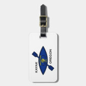 カヤックオレゴン国旗 ラゲッジタグ (正面縦)