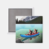 カヤックオンターコイズ水 マグネット (正面/裏面)