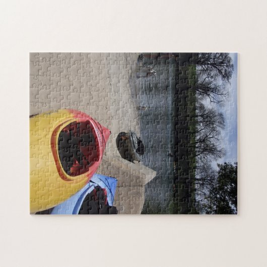 カヤックオースティンテキサス州レディーバードレイク ジグソーパズル (横)