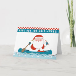 カヤックカヌクリスマスホリデーカード シーズンカード