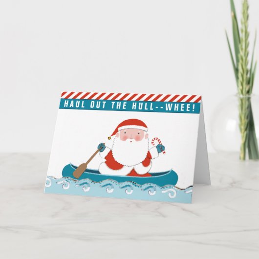 カヤックカヌクリスマスホリデーカード シーズンカード (正面)