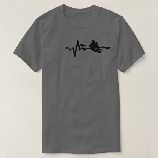 カヤックカヌーの心拍 Tシャツ (デザイン正面)