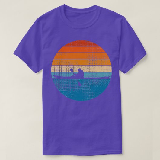カヤックカヌーレトロ1 Tシャツ (デザイン正面)