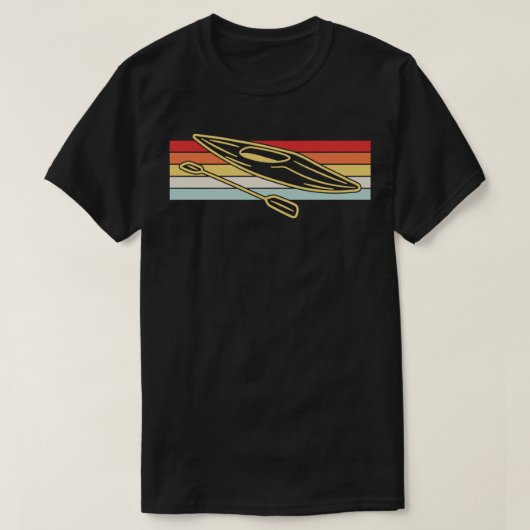 カヤックカヌーレトロ1 Tシャツ (デザイン正面)