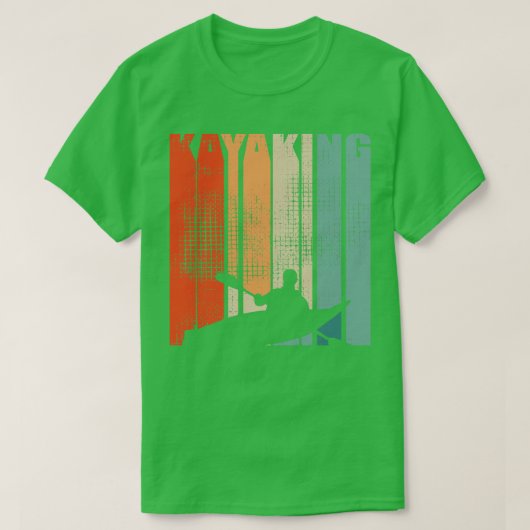 カヤックカヌーレトロ3 Tシャツ (デザイン正面)