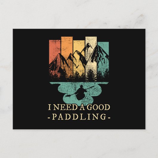 カヤックカヌーレトロ ポストカード (正面)