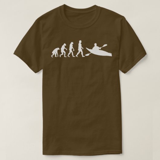 カヤックカヌー進化 Tシャツ (デザイン正面)