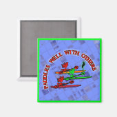 カヤックカヌー – 他の人とパドル マグネット (正面/裏面)