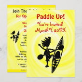 カヤックカヌー　楽しいシルエット　ご招待 招待状 (正面/裏面)