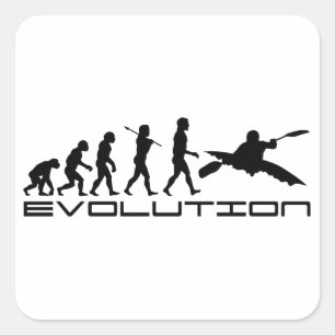 カヤックカヤックウォータースポーツ進化アート スクエアシール