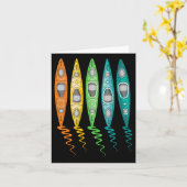 カヤックカラフルボートアウトドアリバートラベルカヤック カード (黄色い花)