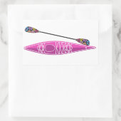 カヤックガール 長方形シール (バッグ)