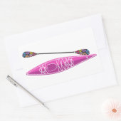 カヤックガール 長方形シール (封筒)