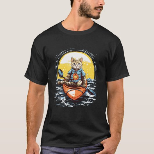 カヤックキャヤッカーカヤックカヌパドルカヌー Tシャツ (正面)