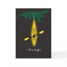 カヤッククリスマスカード「すべて明るい」