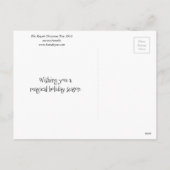 カヤッククリスマスツリーオーロラボレリス シーズンポストカード (裏面)