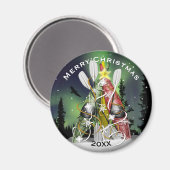 カヤッククリスマスツリーオーロラボレリス マグネット (正面/裏面)