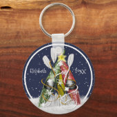 カヤッククリスマスツリーカヤックパドリングカスタム キーホルダー (正面)