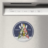 カヤッククリスマスツリー冬カヤックのパディング マグネット (インサイチュ (食洗機))