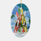 カヤッククリスマスツリー疑問に思の自然 セラミックオーナメント (右)