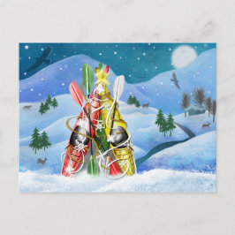 カヤッククリスマスツリー疑問に思-自然 シーズンポストカード