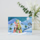 カヤッククリスマスツリー疑問に思-自然 シーズンポストカード (スタンド正面)