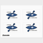 カヤックサウスカロライナ州旗 長方形シール (シート)