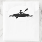 カヤックスティックマンロゴ 楕円形シール (バッグ)