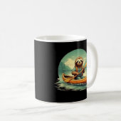 カヤックスロートカヌー愛獣おもしろいヴィンテージ コーヒーマグカップ (正面右)