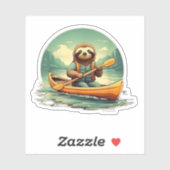 カヤックスロートカヌー愛獣おもしろいヴィンテージ シール (シート)