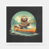 カヤックスロートカヌー愛獣おもしろいヴィンテージ スタンダードランチョンナプキン (正面)