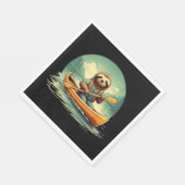 カヤックスロートカヌー愛獣おもしろいヴィンテージ スタンダードランチョンナプキン (角)