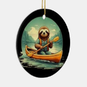 カヤックスロートカヌー愛獣おもしろいヴィンテージ セラミックオーナメント (右)