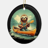 カヤックスロートカヌー愛獣おもしろいヴィンテージ セラミックオーナメント (左)